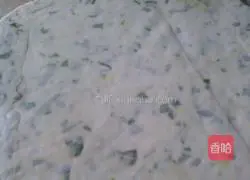 Illustration of how to make green onion and pepper leaf pancakes 8