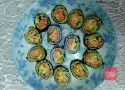 Illustration of how to make delicious sushi 9