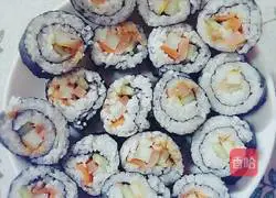 Illustration of how to make sushi 5