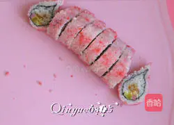 Illustration of how to flip Sakura sushi 11