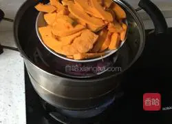 Illustration of how to make pumpkin and purple potato cakes 2