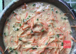 Illustration of how to make radish egg pancake 5