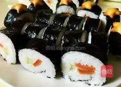 Illustration of how to make sushi 7