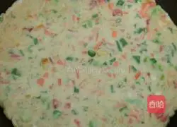 Illustration of how to make colorful fruit and vegetable egg pancakes 7