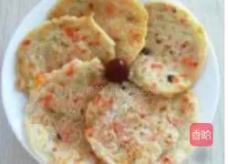 Illustration of a simple breakfast recipe of carrot soft pancake 3