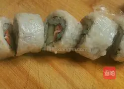 Illustration of how to make inner-rolled sushi 13