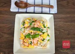 Illustration of how to make grilled salmon chirashi sushi 8