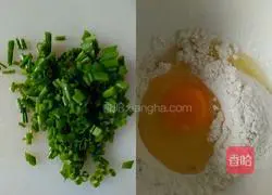 Illustration of how to make egg pancake with shredded green radish 4