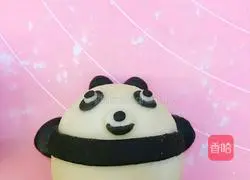Illustration of how to make panda steamed buns 10