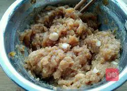 Illustration of how to make chicken and coriander dumplings 12