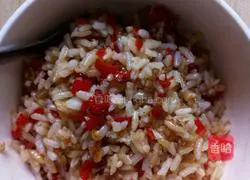 Red pepper soy sauce fried rice recipe illustration 6