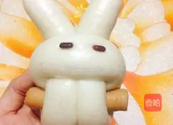 Illustration of how to make cute rabbit steamed buns 14
