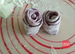 Illustration of how to make purple sweet potato and rose steamed buns 17