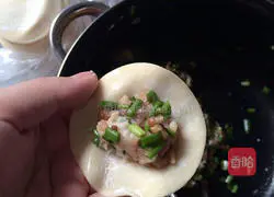 Illustration of how to make mushroom and pork dumplings 7