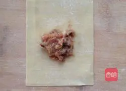 Illustration of how to make mushroom and pork wontons 5