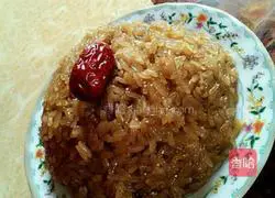 Illustration of how to make brown sugar sweet glutinous rice 4