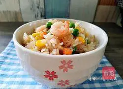 Illustration of Sweet Shrimp and Colorful Vegetable Fried Rice 10