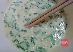 Illustration of how to make garlic and egg pancakes 9