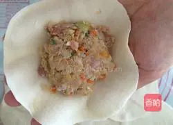 Illustration of how to make pickled cabbage and meat buns 8