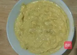 Illustration of how to make banana cornmeal cake 5