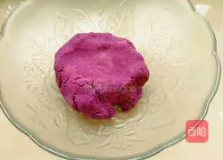 Purple potato bean paste cake recipe 5