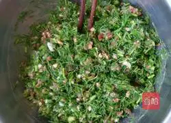 Dumplings stuffed with fennel.Recipe 1