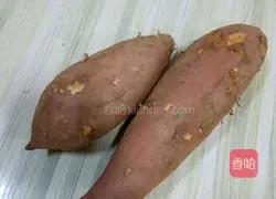 Illustration of how to make sweet sweet potato and sesame cake 1