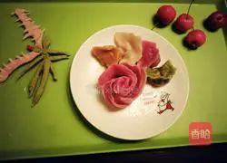 Illustration of how to make colorful red dumplings 15