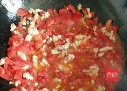 Illustration of how to make egg, tomato and meat minced noodles 9
