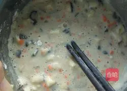 Illustration of how to make loofah egg cake 4