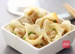Illustration of how to make pan-fried flower-shaped wontons 7
