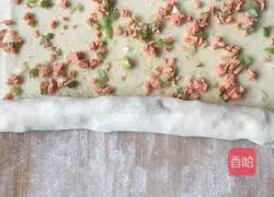 Illustration of how to make ham and chive pancakes 6