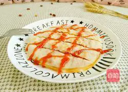 Illustration of how to make dumpling skin version of vegetable pancake 11