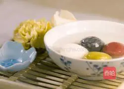 Ming·Four-color glutinous rice balls||Love the scenery of the Lantern Festival, the moonlight, the bright lights, the illustrations 4