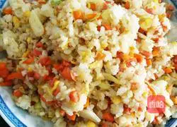 Illustrated recipe for single fried rice 10