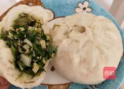 Illustration of how to make fennel stuffed buns 9