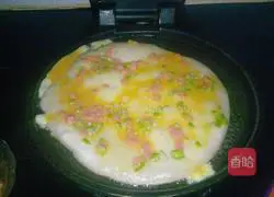 Illustration of how to make egg and green onion cake 12