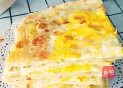 Illustration of how to make green onion egg pancake 10