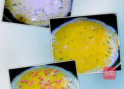 Illustration of how to make ham and egg pancakes 2