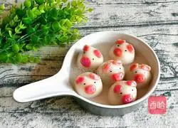 Illustration of how to make piggy glutinous rice balls 23