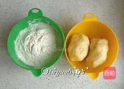 Illustration of how to make potato pancakes 1