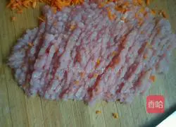 Illustration of how to make carrot and meat wontons 3