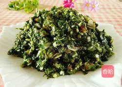 Illustration of how to make shepherd’s purse and meat dumpling stuffing 8