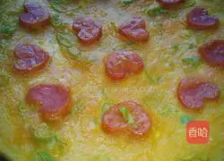 Illustration of how to make ham omelette 11