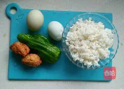 Illustration of three-color fried rice 2