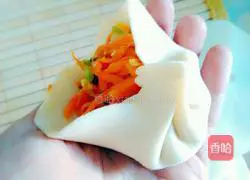 Illustration of how to make carrot stuffed buns 17