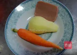 Potato, carrot and ham cake recipe 1