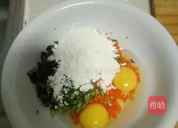 Illustration of how to make fried egg pancakes 1