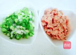 Illustration of how to make ham and egg pancakes 2