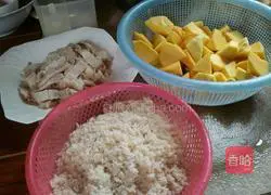 Illustration of how to make pumpkin rice 1